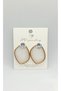 Serena Drop Shaped Stone Earrings (White)