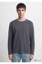 Men's Anthracite Long Sleeve Combed Turbulence Sweatshirt - 4