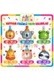 Safari Animals Concept 6-Year-Old Cream Balloon Set 13-Piece Animal Balloon with Hat Birthday Set Lion Giraffe Frog Koala Bear Raccoon Balloon - 3