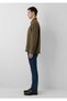 Men's Khaki Overshirt Dark Olive Shirt - 4