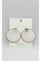 Aurora Round Stone Detailed Earrings (White)