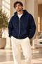 Premium Men's 3 Thread Threaded Cardigan Jogger Set Cotton Top and Bottom Set - 4