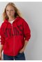 Women's Red Logo Printed Sweatshirt Bitter Red Sweatshirt - 2