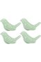 Drawer Knobs Lovely Bird Shape Ceramic Knobs Drawer Pull Handle for Cabinets, Cupboards, Kitchen, Bedroom 4 Set White (Green) - 8