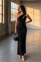 Women's Elegant Single-Layer One-Shoulder Evening Gown · Color: Rose Pink · Size: M BX - 5