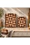 Lara Handmade Natural Wood Veneer 2-Piece Serving Tray Set - 6