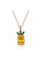 Silver Rose Pineapple Figure Fruit Pendant