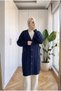 Cream V-Neck Buttoned Knitted Cardigan, Long Sleeve, Comfortable Fit 90 cm