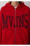 Women's Red Logo Printed Sweatshirt Bitter Red Sweatshirt - 7
