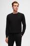 Slim Fit Black Plain Knit Sweater