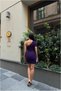 Crepe Fabric Shoulder Evening Dress Single Dress · Color: Purple · Size: L Bsk2026 - 4