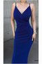 V-Neck Pleated Evening Gown with Straps and Collar Detail · Color: Black · Size: M BX - 4