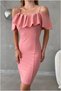 Madonna Dress with Ruffled Collar · Color: Green · Size: M BX - 3