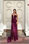 Women's Crepe V-Neck Dress with Collar Detail · Color: Purple · Size: S BX