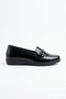 Sirius Front Buckle Genuine Leather Women's Ballerinas Black Patent Leather - 6