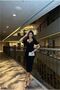 Evening Gown with Balloon Collar and Sleeves, Midi Length · Color: Black · Size: L BX