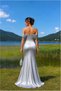 Satin Dress Evening Gown Collar Carmen Fabric · Color: Saks · Size: m Bsk2026 - 4