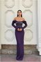 Straight-Cut Long Evening Gown with Sequin Mock Neck and Sleeves, Maxi Length · Color: Black · Size: XL BX - 4