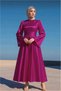 Satin Sleeves Evening Dress High Neck Long Fabric Hijab · Color: Fuchsia · Size: 2XL Bsk2026