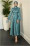 Satin Sleeves Evening Dress High Neck Long Fabric Hijab · Color: Fuchsia · Size: 2XL Bsk2026 - 3