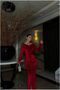 Velvet Fabric Evening Dress Double Breasted Collar Dress Maxi · Color: Saks · Size: m Bsk2026 - 4
