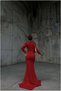 Stretchy Fabric Evening Dress Glittery Collar Degaje Gathered Dress · Color: Emerald · Size: m Bsk2026 - 4