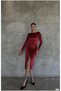 Stretchy Fabric Evening Dress Velvet Collar Degaje Dress with Slit · Color: Saks · Size: S Bsk2026 - 2