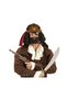 Black Bearded Lu Jack Sparrow Sailor Pirate Goggles with Brown Hat 24X25 cm - 3