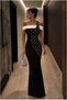 Women's Elegant Evening Dress with Boat Neck · Color: Black · Size: S BX - 5