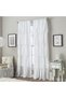 Flounced Ruffle Rod Pocket one Curtain Panel, 63 in, White
