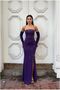 Strapless Slit Dress with Beaded Embellishments · Color: Emerald · Size: XL BX - 5
