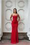 Strapless Slit Dress with Beaded Embellishments · Color: Emerald · Size: XL BX - 3