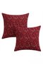 Christmas Throw Pillow Covers, 2Pcs Red Black Buffalo Plaid Snowflake Cushion Case, Soft 100% Polyester Square Pillowcase 45x45cm, Invisible Zipper, Xmas Decor for Sofa, Couch, Bedroom, Living Room
