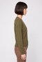 Women V Neck Long Sleeve Knitted Cardigans, Olive - 3