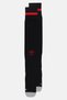 Men 1 Pair Brand Logo Football Socks, Black