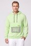 Men Sportswear Fit Long Sleeve Outdoor Hoodies, Light Green