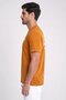 Men Crew Neck Short Sleeve Graphic Print T-Shirt, Brown - 3