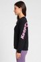 Women Sportswear Fit Long Sleeve Outdoor Sweatshirt, Black - 3