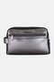 Men Brand Logo Wash Bag, Dark Grey