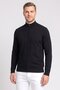 Men High Neck Long Sleeve Knitted Full Zip Sweater, Navy
