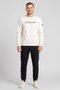 Men Sportswear Fit Long Sleeve Outdoor Sweatshirt, Off White - 2
