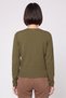 Women V Neck Long Sleeve Knitted Cardigans, Olive - 4
