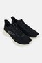 Women Lace Up Running Shoes, Black - 2