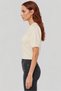 Women Peter Pan Collar Knitted Sweater, Cream - 3