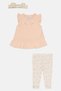 Toddlers Girl 3 Pcs Embroidered Tunic Top And Leggings Set, Multicolor - 2
