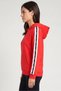 Women Sportswear Fit Long Sleeve Outdoor Hoodie, Red - 3