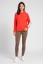 Women Relaxed Fit Long Sleeve Outdoor Hoodies, Red - 2