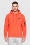 Men Regular Fit Long Sleeve Outdoor Hoodie, Orange
