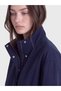 Esvab • Modern & Distinctive Stand Collar Loose Fit Women's Raincoat - 3