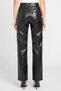 Women Regular Fit Textured Stright Leg Pants, Black - 4